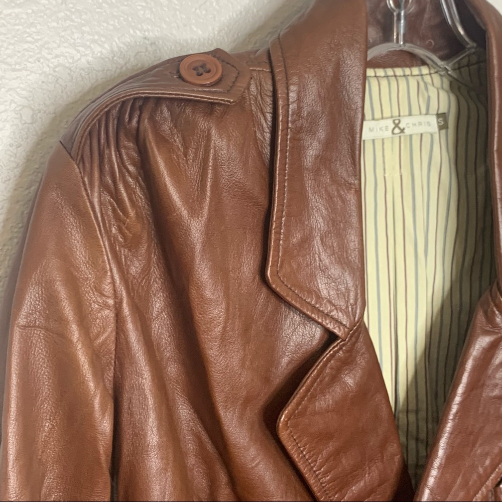 Mike & Chris Chocolate Leather Jacket - Picture 3 of 13